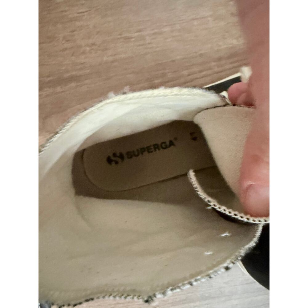 Superga 2294 Drill Overlock Stitching Black White High Top Sneakers-Size 8 - Picture 5 of 7